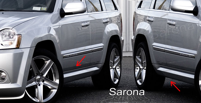 2005-2010 Jeep Grand Cherokee Side Skirts 2005-2010 Jeep Grand Cherokee Side Skirts