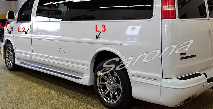 2003-2024 Chevrolet Express Van Body Side Molding 2003-2024 Chevrolet Express Van Body Side Molding