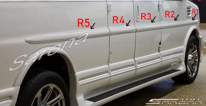 2003-2024 Chevrolet Express Van Body Side Molding 2003-2024 Chevrolet Express Van Body Side Molding