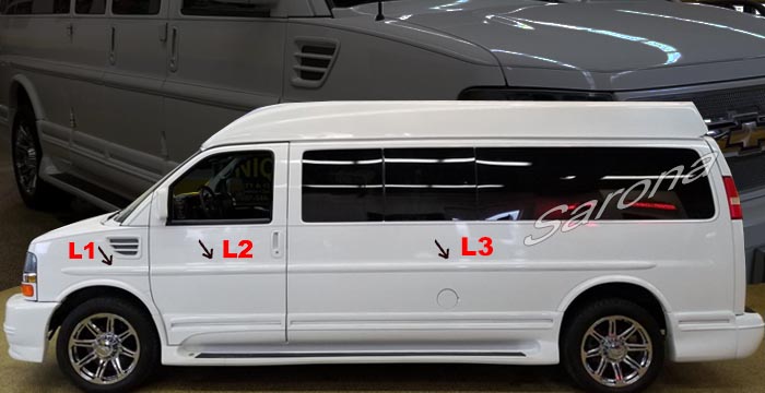 2003-2024 Chevrolet Express Van Body Side Molding 2003-2024 Chevrolet Express Van Body Side Molding