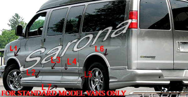 2003-2025 Chevrolet Express Van Side Skirts