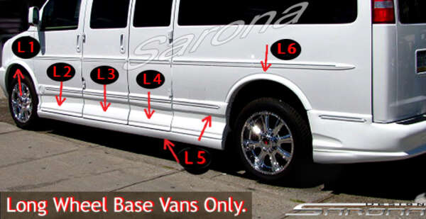 2003-2025 Chevrolet Express Van Side Skirts