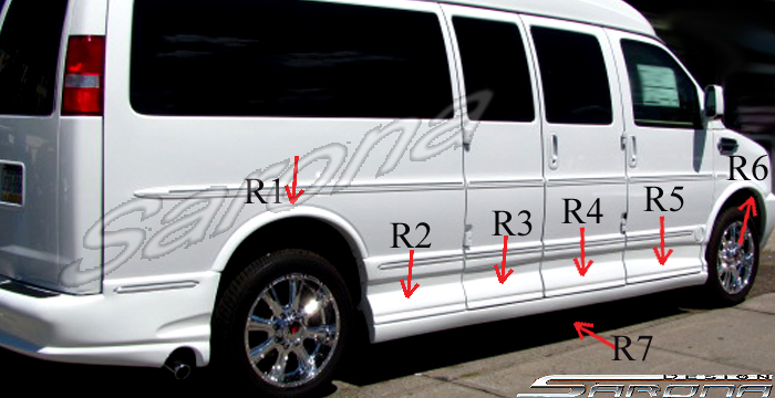 2003-2025 Chevrolet Express Van Side Skirts
