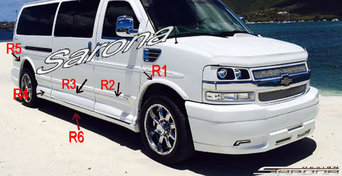 2003-2025 Chevrolet Express Van Side Skirts