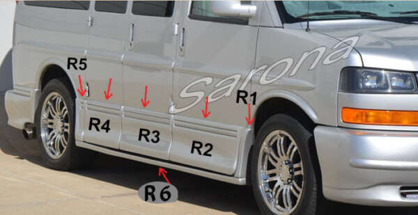 2003-2025 Chevrolet Express Van Side Skirts