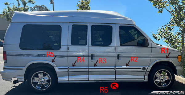 1992-2007 Ford Econoline Van Side Skirts