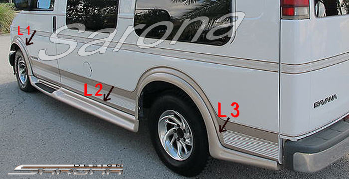 1996-2002 GMC Savanna Van Running Boards 1996-2002 GMC Savanna Van Running Boards