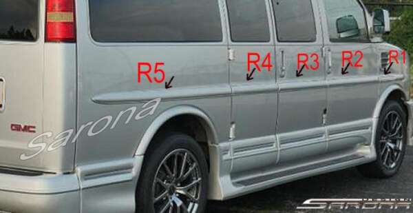 2003-2025 GMC Savanna Van Body Side Molding 2003-2025 GMC Savanna Van Body Side Molding
