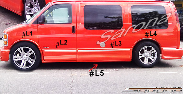 1996-2002 GMC Savanna Van Side Skirts