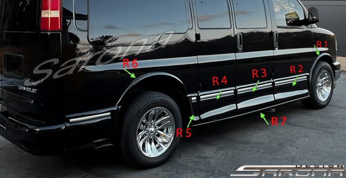 2003-2025 GMC Savanna Van Side Skirts