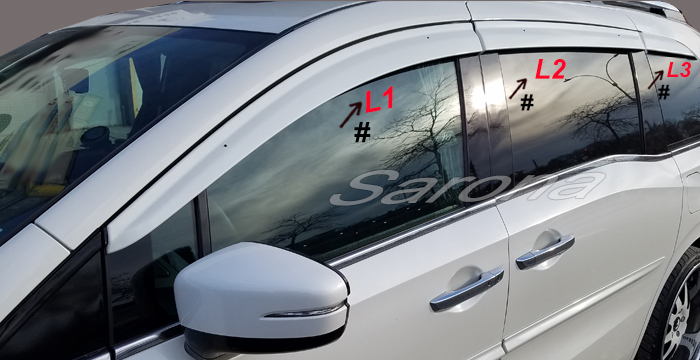 2018-2025 Honda Odyssey Rain Visors 2018-2025 Honda Odyssey Rain Visors