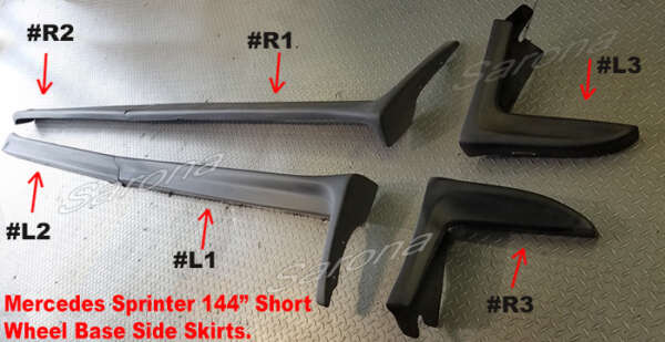 2007-2018 Mercedes-Benz Sprinter Side Skirts