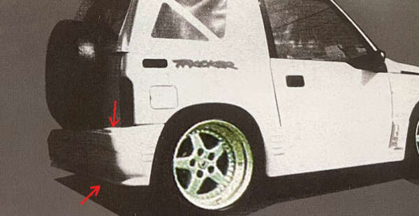 1989-1994 Geo Tracker Rear Bumper