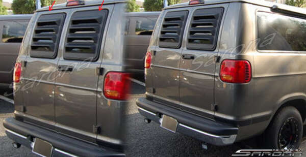 1998-2003 Dodge Ram Van Rear Louvers