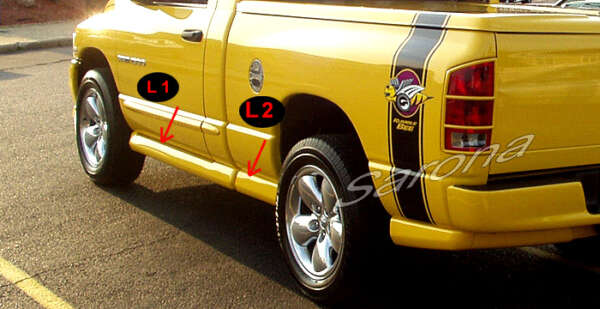 2002-2008 Dodge Ram Pickup Side Skirts 2002-2008 Dodge Ram Pickup Side Skirts