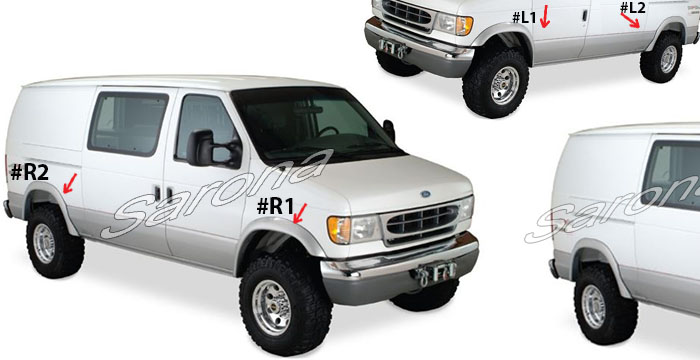 1992-2014 Ford Econoline Van Fender Flares 1992-2014 Ford Econoline Van Fender Flares