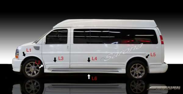2003-2026 GMC Savanna Van Side Skirts